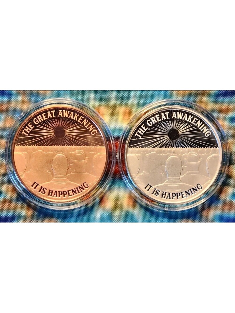 RARE 2020 TRUMP THE GREAT AWAKENING 1 Oz .999 Fine Silver Round & Copper RETIRED